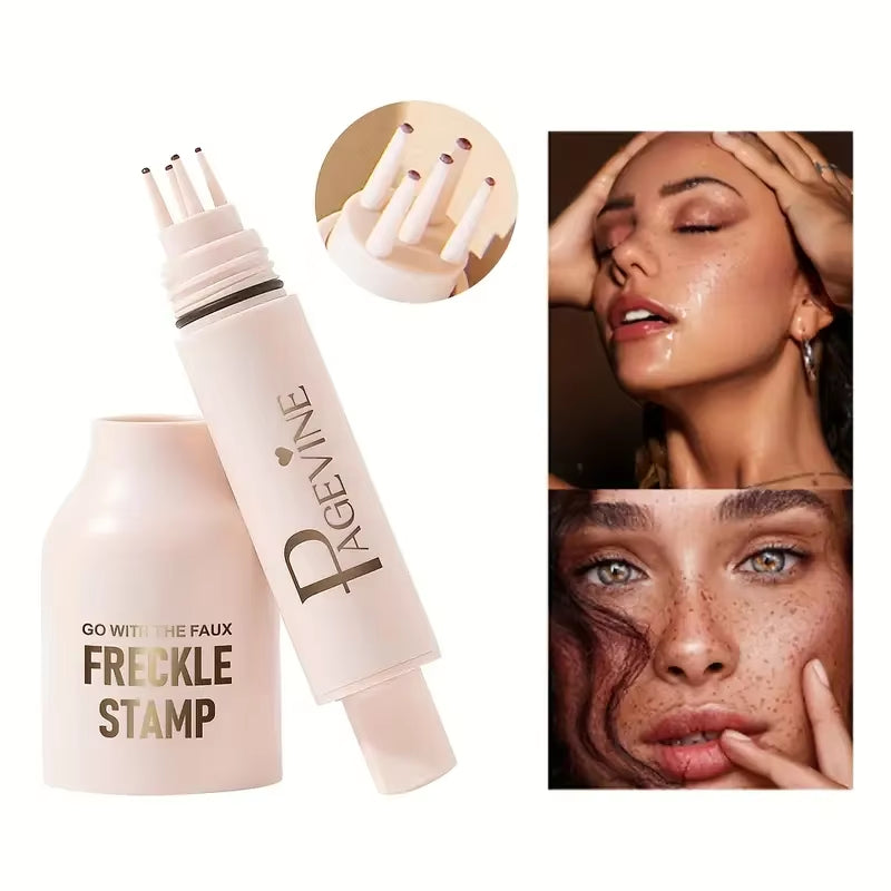 4-in-1 Natural Freckle Stamp Pen - Fast-Drying, Waterproof, Light Coverage Temporary Makeup for Natural-Looking Freckles
