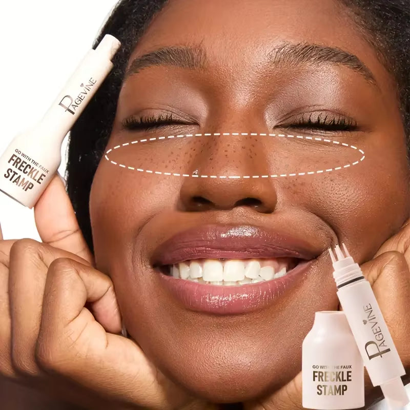 4-in-1 Natural Freckle Stamp Pen - Fast-Drying, Waterproof, Light Coverage Temporary Makeup for Natural-Looking Freckles